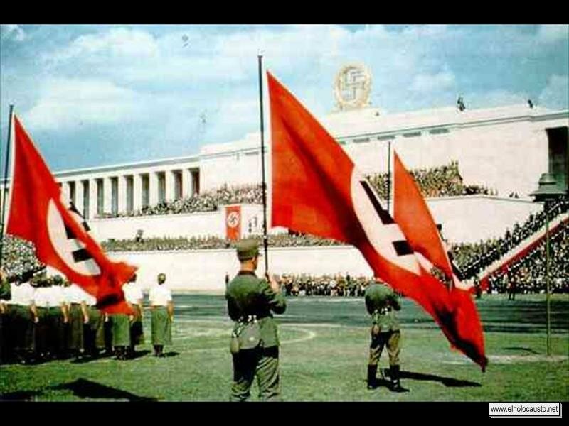 Parada militar del Partido Nazi en Nuremberg, 1938.
